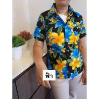 ราคา เสื้อสงกรานต์ 5ลายดอกผู้หญิงผ้าเนื้อดี ลีลาวดีพื้นดำ (7505219004)