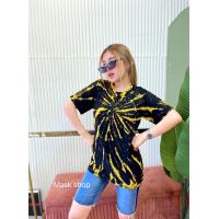 ราคา SpinnyHouse เสื้อมัดย้อม 3ไซด์ อก36 40 44 เสื้อoversize แขนสั้น ผ้าหนาไม่ร้อนไม่คัน รุ่น เสื้อยืด G601A (12973082326)