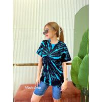 ราคา SpinnyHouse เสื้อมัดย้อม 3ไซด์ อก36 40 44 เสื้อoversize แขนสั้น ผ้าหนาไม่ร้อนไม่คัน รุ่น เสื้อยืด G601A (12973082334)
