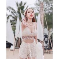 ราคา รุ่นนี้ขายดีมาก เสื้อถักผูกคอถักไหมพรม กางเกงถัก มีเสื้อแยกขายค่ะ มีบริการเก็บเงินปลายทาง (16065486992)