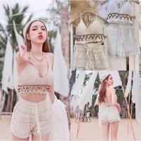 ราคา รุ่นนี้ขายดีมาก เสื้อถักผูกคอถักไหมพรม กางเกงถัก มีเสื้อแยกขายค่ะ มีบริการเก็บเงินปลายทาง (16065486994)