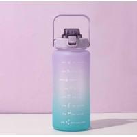 ราคา ขวดน้ำ2ลิตร กระบอกน้ำสุดฮิต ขวดน้ำ2ลิตร แบบพกพา superขนาดใหญ่ความจุกีฬา ความจุ2ลิตร BPA FREE พลาสติก PC ป้องกันการตกแตกวัสดุปลอดภัย A613 (14735010395)