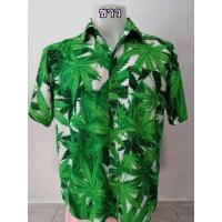ราคา พร้อมส่ง ลายใหม่ลายใบกัญชา เสื้อสงกรานต์ เสื้อฮาวาย เสื้อลายดอก เนื้อผ้าสปันบางนุ่มใส่สบาย เสื้อเชิ้ตแขนสั้นชาย หญิง เสื้อคอปก (2056012595)