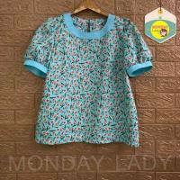 ราคา เสื้อแขนสั้นผู้หญิง เสื้อคอกลมแขนตุ๊กตา เสื้อสาวอวบ แฟชั่นเสื้อลายดอกไม้ พร้อมส่ง (17136642971)