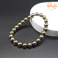 ราคา แร่ไพไรต์ เพชรหน้าทั่ง Pyrite แต่งสี กำไลหินมงคล หินดูดทรัพย์ หินเรียกเงิน หินสี หินมงคล กำไลหิน ไพไรต์ หินสีทอง by ออมทอง (16473120762)