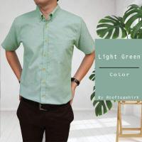ราคา Rooftopshirt เสื้อเชิ้ตผู้ชาย แขนสั้น ผ้าอ๊อกฟอร์ด สไตล์เกาหลี สีกรม (3072714014)
