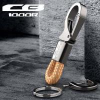 ราคา รถจักรยานยนต์รถจักรยานยนต์ Universal พวงกุญแจโลหะสำหรับ HONDA CB125R CB190SS CB250R CB300R CB400 CB500X CB650F CB650R CB1000 CB1000R CB1100 CB1300พวงกุญแจหนังและ Twine เย็บชายอุปกร (8707997098)