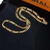 ราคา PDBH แฟชั่น Store 18K สร้อยคอแบบโซ่ทอง18K สำหรับผู้ชายเครื่องประดับสร้อยคอยาวแบบพังค์สำหรับผู้หญิงสีทอง6ซม (10523121575)