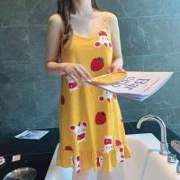 ราคา SMILE SHOP พร้อนส่ง ชุดนอนกระโปรง พิมลาย แฟชั่นเกาหลี สายเดี่ยว มีพร้อมผ้าปิดตา195 (7499841189)