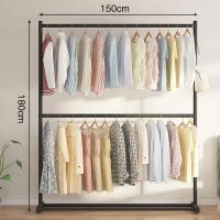 ราคา ราวแขวนผ้า2ชั้น ราวผ้าเหล็ก ราวแขวนผ้าสแตน ราวเหล็กแขวนผ้า ราวเเขวนผ้า ราวแขวนผ้าทนๆ รับน้ำหนักได้ดี แขวนเสื้อผ้าได้เยอะ Thejoyful (18672102005)