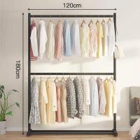 ราคา ราวแขวนผ้า2ชั้น ราวผ้าเหล็ก ราวแขวนผ้าสแตน ราวเหล็กแขวนผ้า ราวเเขวนผ้า ราวแขวนผ้าทนๆ รับน้ำหนักได้ดี แขวนเสื้อผ้าได้เยอะ Thejoyful (18672102004)