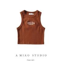 ราคา BANJEOLON เสื้อกล้ามหญิง Short embroidered vest sexy sleeveless slim fit strap BAN235 (17114075819)