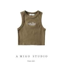 ราคา BANJEOLON เสื้อกล้ามหญิง Short embroidered vest sexy sleeveless slim fit strap BAN235 (17114075829)