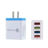 ราคา Quick Charge 3 0 USBหลายพอร์ตหัวชาร์จ Adapter Plug Qualcomm 4 Port Fast Chargeปลั๊กยูเอสบีติดผนัง Socket (4997180610)