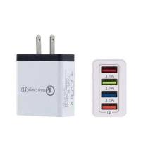 ราคา Quick Charge 3 0 USBหลายพอร์ตหัวชาร์จ Adapter Plug Qualcomm 4 Port Fast Chargeปลั๊กยูเอสบีติดผนัง Socket (4997180608)