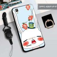 ราคา สำหรับ OPPO A35 F1 F1F 360 ป้องกันโทรศัพท์เคสซิลิโคนกันกระแทกเคสโทรศัพท์เคสโทรศัพท์สำหรับ OPPO A35 f1 F1F OPPO เคสโทรศัพท์ฟรี Lanyard ที่วางที่ตั้งแหวน (428953124)