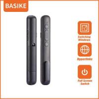 ราคา Basike รีโมทพรีเซนไร้สาย Presenter Wireless Remote Controller USB USB C Pointer ปากกาเลเซอร์ สำหรับ Mac Win Projector PPT Powerpoint Presentation Pen (17074610454)