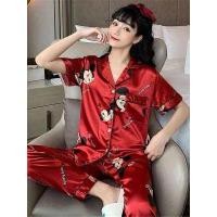 ราคา beautycloset02 พร้อมส่ง ชุดนอนผ้าซาตินแขนสั้นขายาว ชุดนอนลายการ์ตูน ชุดนอนผู้หญิง ชุดนอนซาตินแขนสั้นขายาว ชุดนอนลายน่ารักชุดนอนผ้าซาติน (16343340911)