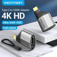 ราคา Vention USB Type C อะแดปเตอร์ HDMI USB C ถึง HDMI 2 0 Adapter 4K 60Hz UHD Smart Security Chip สำหรับแล็ปท็อป Samsung Galaxy S10 S9 Huawei Mate 20 P20 แท็บเล็ต To TV Monitor Type C To HDMI Adapter (156