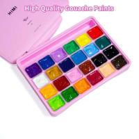 ราคา 24 Colors x 30ml Miya Gouache Paint Set Unique Jelly Cup Design Portable Case for Artists Students Gouache Opaque Watercolor Painting no brush (7742650838)