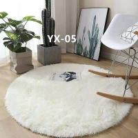 ราคา พรมขนสัตว์ทูโทนวงกลม พรมปูพื้นขนนุ่ม พรมปูห้องนอน พรมปูพื้นห้องนั่งเล่นขนาด100 100ซม (15180424817)