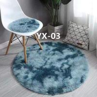 ราคา พรมขนสัตว์ทูโทนวงกลม พรมปูพื้นขนนุ่ม พรมปูห้องนอน พรมปูพื้นห้องนั่งเล่นขนาด100 100ซม (15180424815)