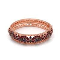 ราคา กำไลข้อมือแกะสลัก ลงยา ลายดอกบัว เลือกสีได้ สีทอง สีเงิน สีโรสโกลด์ สีรมดำ รุ่น siam silv1007 by siamonlineshop (9394941405)