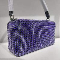 ราคา 2022ฤดูร้อนร้อน Aw Alexander Wang กระเป๋าเพชรเต็มเพชรคริสตัลกระเป๋าสะพาย C Rossbody แบบพกพาใต้วงแขนกระเป๋าสี่เหลี่ยมเล็กๆสำหรับผู้หญิง (16637845666)