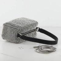 ราคา 2022ฤดูร้อนร้อน Aw Alexander Wang กระเป๋าเพชรเต็มเพชรคริสตัลกระเป๋าสะพาย C Rossbody แบบพกพาใต้วงแขนกระเป๋าสี่เหลี่ยมเล็กๆสำหรับผู้หญิง (16637845673)