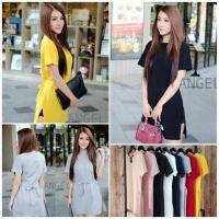 ราคา CHA NAN TOPSHOP มินิเดรสสั้นผูกเชือกเอว งานป้าย (818186738)