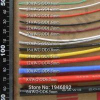 ราคา สายไฟ ซิลิโคน สายอ่อน สายทองแดง เคลือบดีบุกขนาด 8awg 10awg 12awg 14awg 16awg ทนความร้อนสูง ราคา ต่อความยาว 1 เมตร ตัดยาว ตามจำนวน ที่สั่ง (16599520501)