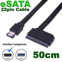 ราคา สาย eSATA สำหรับ ช่องเสียบแบบ eSATAp Power over eSATA Power Esata Usb 2 0 5v 12v Combo To 2 5 3 5 22pin Sata Hdd Adapter Cable (11278102006)
