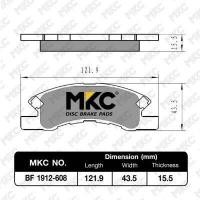 ราคา ผ้าเบรคหน้า หลัง MITSUBISHI ATTRAGE MIRAGE มิตซูบิชิ แอททราจ มิราจ 1 2 ปี 2012 2019 ผ้าเบรค MKC (15424791894)