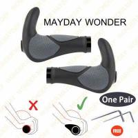 ราคา Upgraded Ergonomic Rubber Cycling MTB Mountain Bike Bicycle Lock on Handlebar Ends Grips Cover (17783119487)