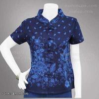 ราคา เสื้อ หม้อห้อม ม่อฮ่อม หม้อฮ่อม ลายหยดน้ำเชิงดอก สีทึบ กัดลาย คอจีนแขนสั้น เสื้อพื้นเมือง เสื้อหม้อฮ่อม เสื้อหม้อห้อม (810436712)