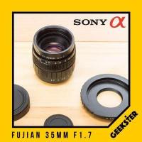 ราคา Fujian 35 mm f1 7 สำหรับกล้อง Mirrorless FUJI OLYMPUS SONY PANASONIC CANON NIKON เลนส์หลังละลาย โบเก้หมุนวน เลนส์มือหมุน เลนส์ หน้าชัดหลังเบลอ เลน (790398337)