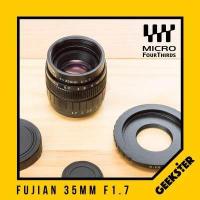 ราคา Fujian 35 mm f1 7 สำหรับกล้อง Mirrorless FUJI OLYMPUS SONY PANASONIC CANON NIKON เลนส์หลังละลาย โบเก้หมุนวน เลนส์มือหมุน เลนส์ หน้าชัดหลังเบลอ เลน (790398340)
