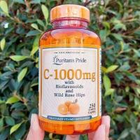 ราคา 250 Caplets Puritan Pride Vitamin C 1000 MG Bioflavonoids Rose Hips (10096142874)