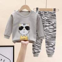 ราคา พร้อมส่งในไทย ชุดนอนเด็ก ชุดกันหนาวเด็ก เสื้อแขนยาว กางเกงขายาว ผ้า cotton เนื้อผ้านุ่มใส่สบายตัว ไม่ระคายผิว ลายน่ารักตรงปก size 73 140 (16142592840)