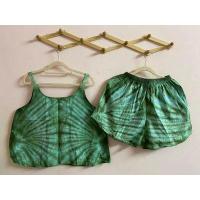 ราคา ชุดมัดย้อม สายเดี่ยวขาสั้น ชุดเซตเสื้อกางเกงมัดย้อม (9084319290)