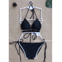 ราคา ชุดว่ายน้ำแบบผูกคอโชว์แผ่นหลังเซ็กซี่ ชุดบิกินี่วินเทจแฟชั่นผูกเอว2ชิ้น ทูพีชใส่สบายเอวสูงเข้ารูปพร้อมส่งทั่วไทย (16031800752)