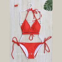 ราคา ชุดว่ายน้ำแบบผูกคอโชว์แผ่นหลังเซ็กซี่ ชุดบิกินี่วินเทจแฟชั่นผูกเอว2ชิ้น ทูพีชใส่สบายเอวสูงเข้ารูปพร้อมส่งทั่วไทย (16031800766)