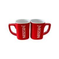 ราคา แก้วแดงเนสกาแฟ แก้วเซรามิค ขนาด 250 มิลลิลิตร (17459667662)