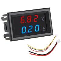 ราคา โวลต์มิเตอร์ Current Meter Mini เครื่องวัดแรงดันไฟฟ้าแบบดิจิตอลแอมป์มิเตอร์จอแสดงผลแอลอีดี Amperemeter ตัวบ่งชี้แรงดันไฟฟ้าเครื่องวัดโวลท์มิเตอร์แอมแปร์สีน้ำเงินสีแดง DC 100V 10A พร้อม (9659976786)