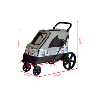 ราคา รถเข็นสัตว์เลี้ยง สุนัข พันธุ์กลางถึงใหญ๋ ขนาด 60x115x108cm รถเข็นหมา 4 ล้อ รถเข็นสุนัขและแมว รับน้ำหนักได้ 35kg (17429488832)