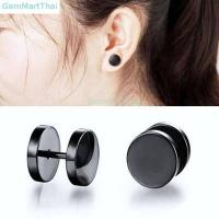 ราคา ต่างหู ตุ้มหู จิว ต่างหูผู้ชาย Black Gothic Barbell Earring Fashion Stainless Steel Round Plain Men Stud Earring Jewelry 8 Styles 1 ข้าง (12626055985)