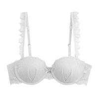 ราคา ELLE lingerie Molded bra ยกทรงรูปแบบครึ่งเต้าสายบ่าแต่งลูกไม้ถอดได้ LB6565 (17473345245)