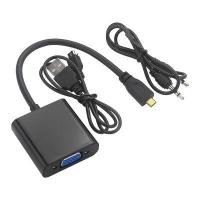 ราคา ในสต็อก COD Micro HDMI to VGA Adapter Cable 1080P Video Converter with Audio Jack USB Power Cable for Xbox Camera Raspberry Pi 4 (8729395886)