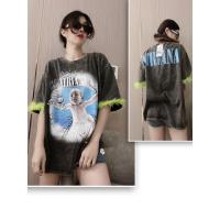ราคา เสื้อยืดฟอกวินเทจ ลายการ์ตูน ลายเสื้อวง อกก่อนยืด44 ยาว26 (16020438841)