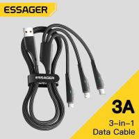 ราคา Essager 3 In 1 USB ชนิด C สาย USB เคเบิลไมโคร USB ที่ชาร์จสำหรับไอโฟน13 12 Pro Max ชาร์จกับ Lightning USB C Micro Port Nylon สายข้อมูลแบบถัก (17466306613)